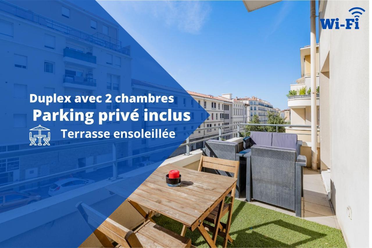 La Joliette; Duplex 2 Chambres, Parking Inclus+ Terrasse+ Ascenseur Марсилия Екстериор снимка